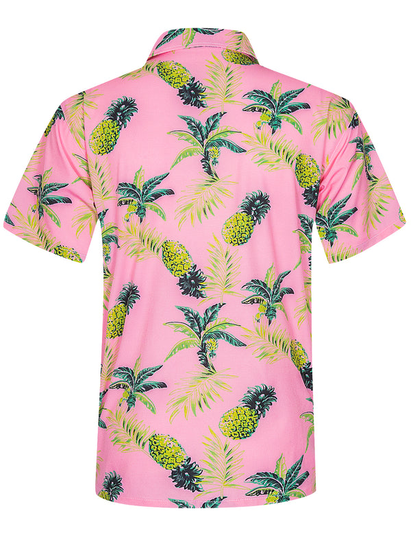 APTRO Men's Short Sleeve 4 Way Stretch Button Down Beach Shirt Hawaiian Shirt