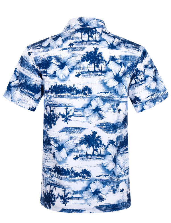 APTRO Men's Hawaiian Shirts Short Sleeve Beach Vacation Casual Shirts Aloha Button Down Shirts