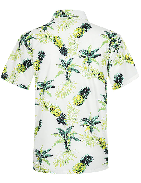 APTRO Men's Hawaiian Shirt Short Sleeve 4 Way Stretch Button Down Beach Shirt