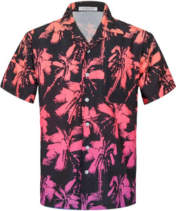 APTRO Men's Hawaiian Shirt Summer Beach Tropical Short Sleeve Button Down Shirt