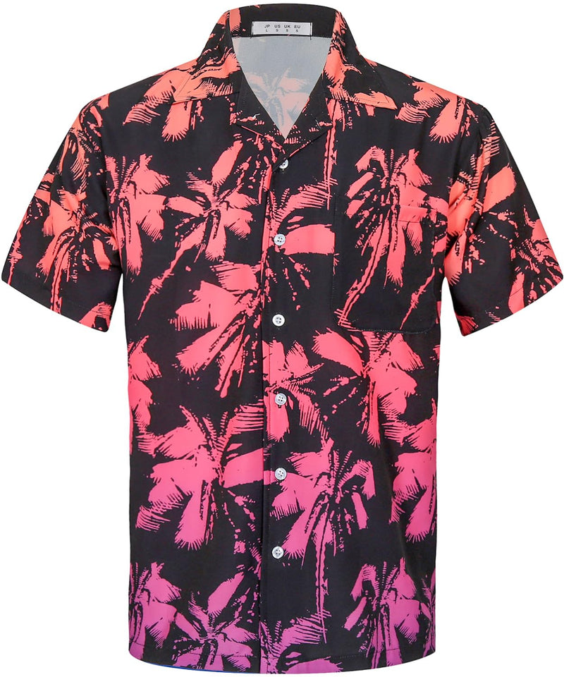 APTRO Men's Hawaiian Shirt Summer Beach Tropical Short Sleeve Button Down Shirt