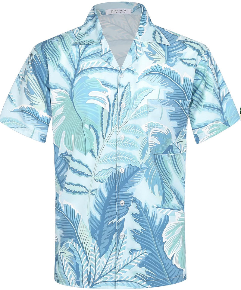 APTRO Men's Hawaiian Shirt Summer Beach Tropical Short Sleeve Button Down Shirt