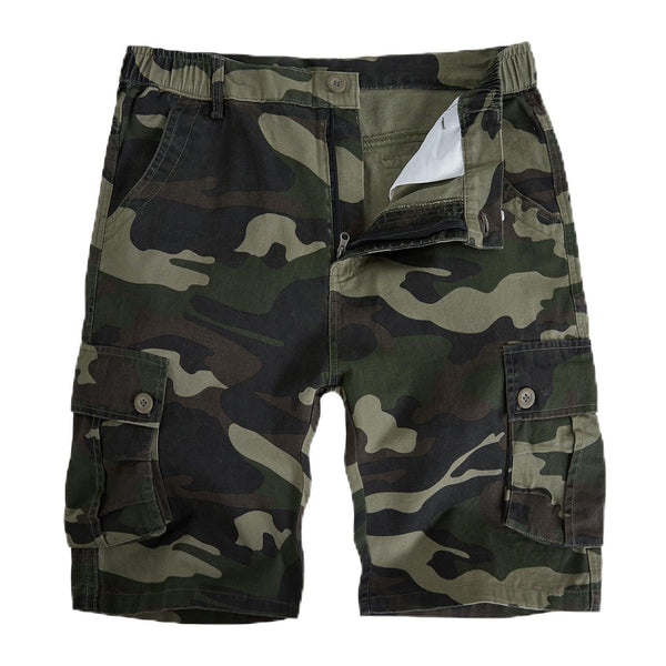 APTRO Men's Cargo Shorts Twill Relaxed Fit Multi-Pockets Cotton Outdoor Casual Shorts