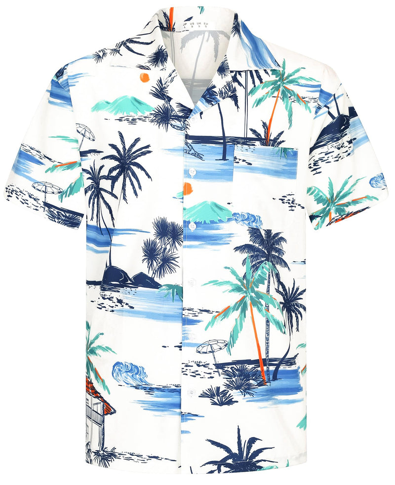 APTRO Men's Hawaiian Shirt Summer Beach Tropical Short Sleeve Button Down Shirt