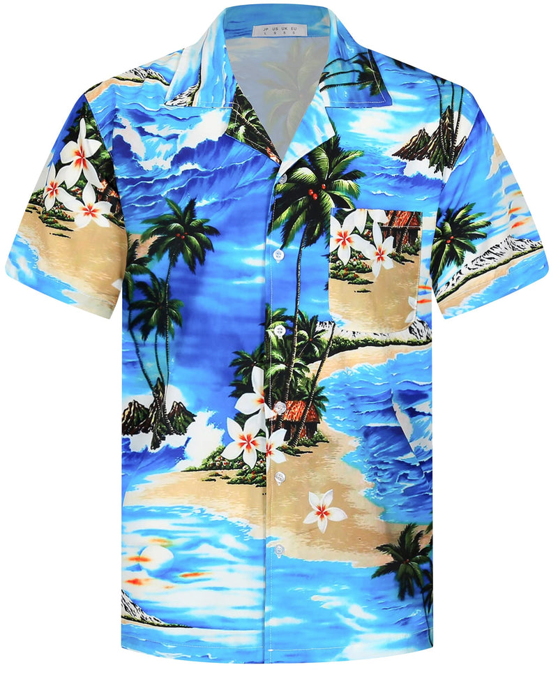 APTRO Men's Hawaiian Shirt Summer Beach Tropical Short Sleeve Button Down Shirt