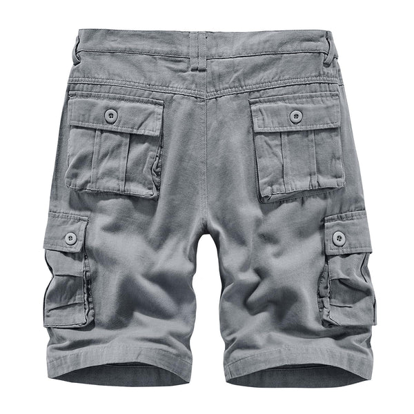 APTRO Men's Cargo Shorts Twill Relaxed Fit Multi-Pockets Cotton Outdoor Casual Shorts