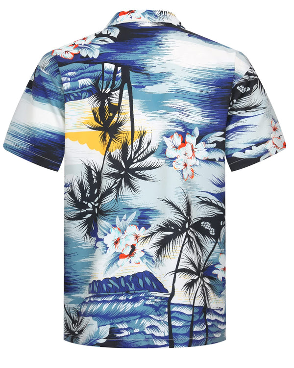 APTRO Men's Hawaiian Shirt Summer Beach Tropical Short Sleeve Button Down Shirt