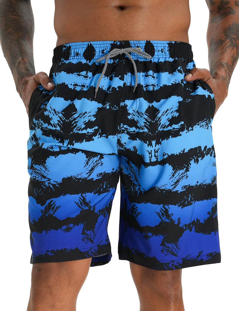 APTRO Men's Quick Dry Swim Trunks 9" Swimsuits Mesh Liner Beach Bathing Suits Swimming Board Shorts