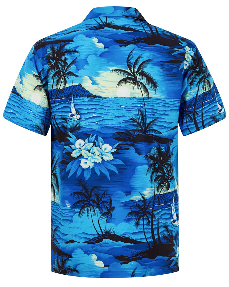 APTRO Men's Hawaiian Shirt Summer Beach Tropical Short Sleeve Button Down Shirt