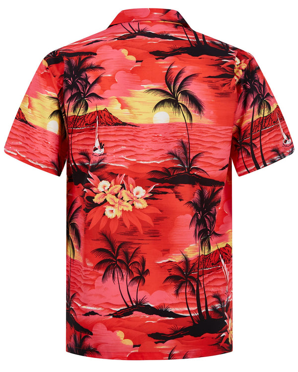 APTRO Men's Hawaiian Shirt Summer Beach Tropical Short Sleeve Button Down Shirt