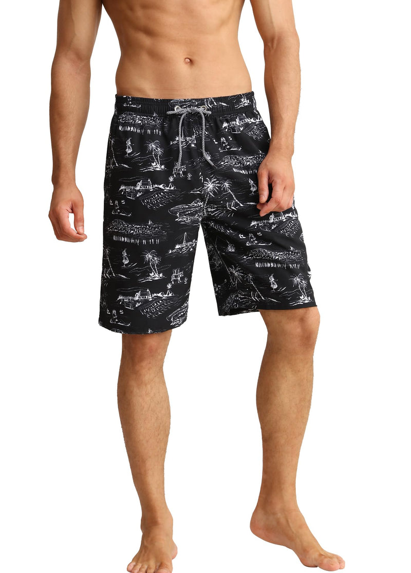 APTRO Men's Quick Dry Swim Trunks 9" Swimsuits Mesh Liner Beach Bathing Suits Swimming Board Shorts