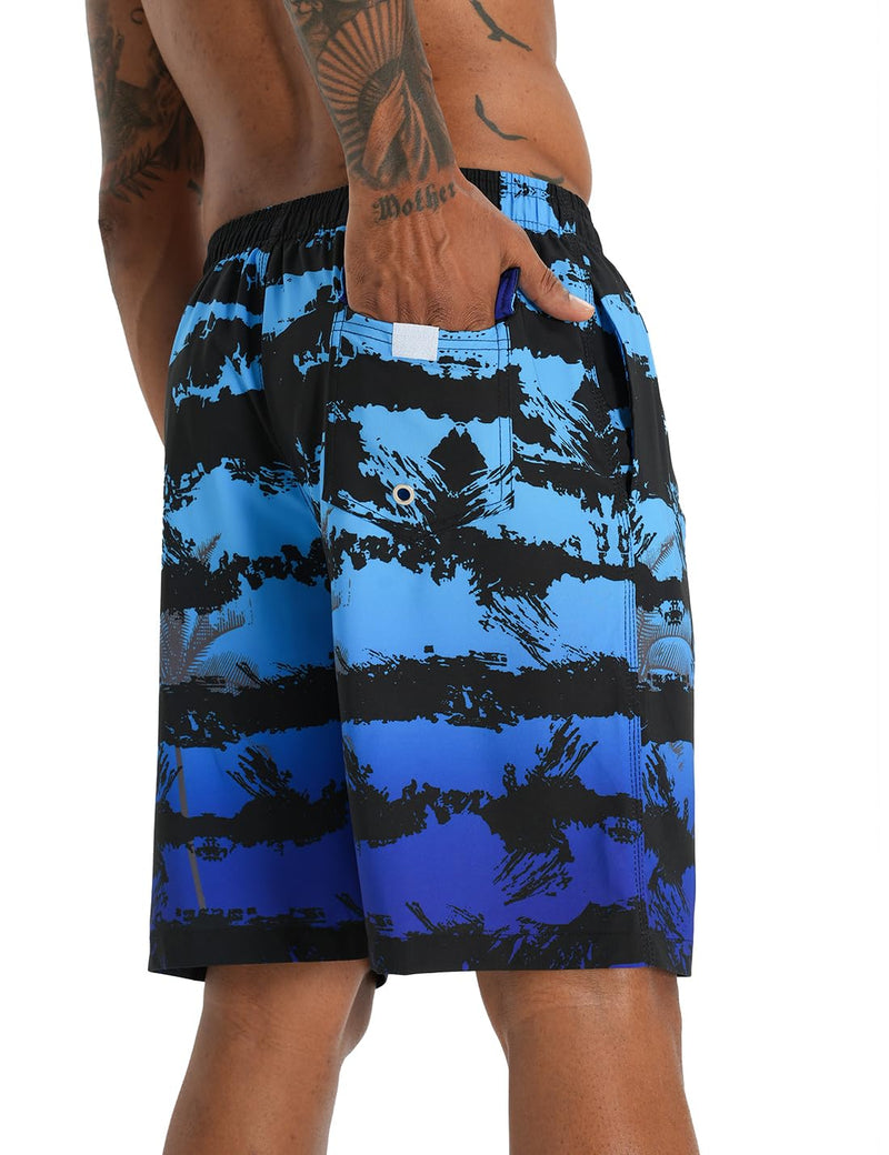 APTRO Men's Quick Dry Swim Trunks 9" Swimsuits Mesh Liner Beach Bathing Suits Swimming Board Shorts