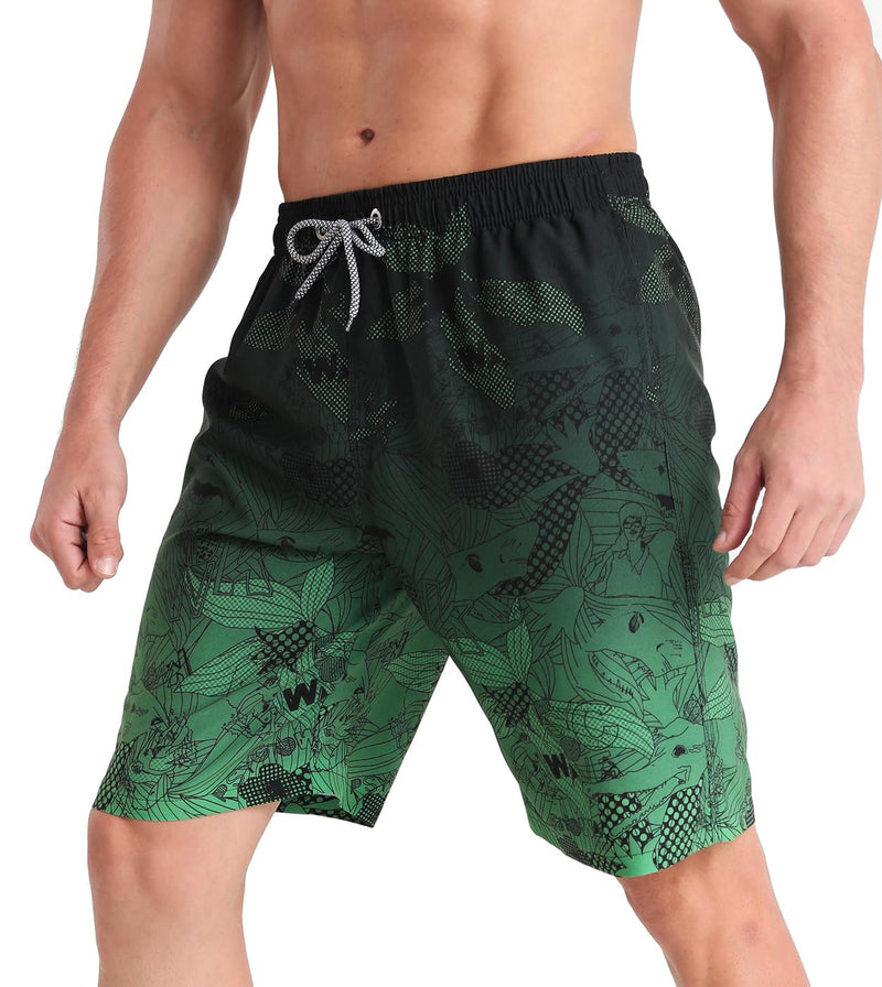 APTRO Men's Quick Dry Swim Trunks 9" Swimsuits Mesh Liner Beach Bathing Suits Swimming Board Shorts