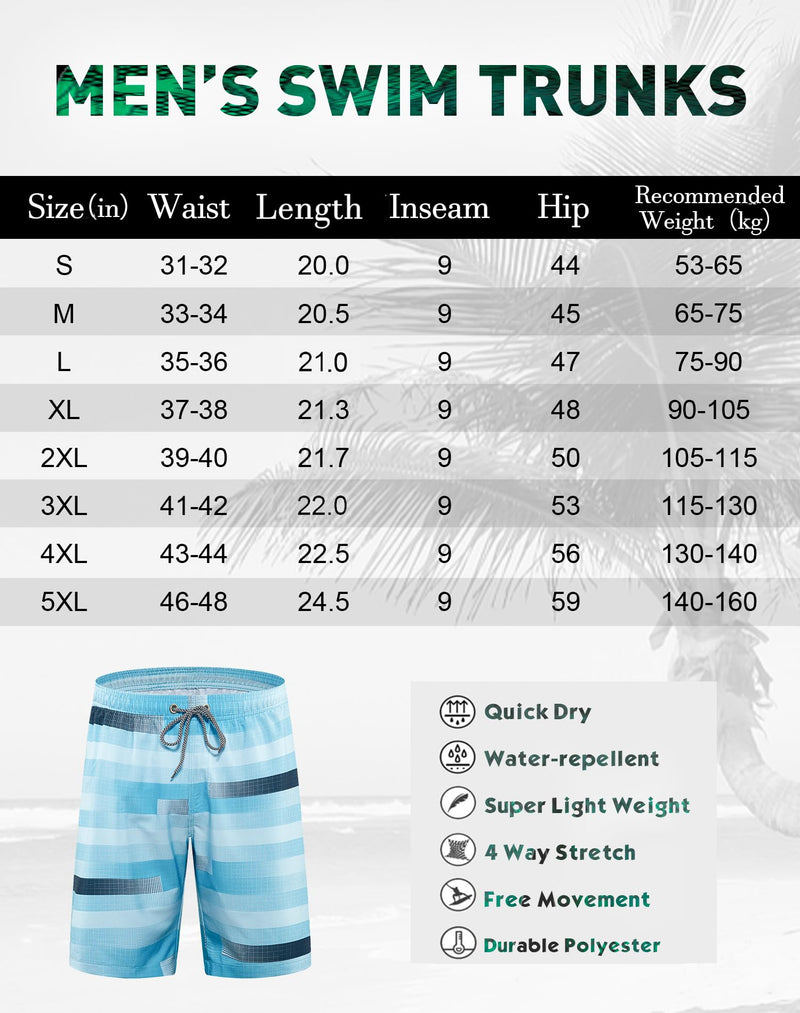 APTRO Men's Quick Dry Swim Trunks 9" Swimsuits Mesh Liner Beach Bathing Suits Swimming Board Shorts