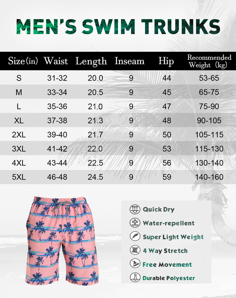 APTRO Men's Quick Dry Swim Trunks 9" Swimsuits Mesh Liner Beach Bathing Suits Swimming Board Shorts