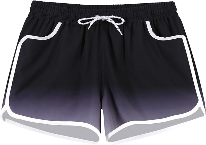 APTRO Women's Quick Dry Swim Shorts Summer Board Shorts with Pockets Floral Beach Shorts Swim Trunks No Liner