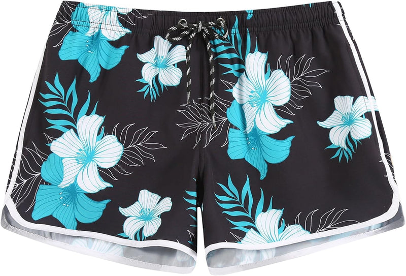 APTRO Women's Quick Dry Swim Shorts Summer Board Shorts with Pockets Floral Beach Shorts Swim Trunks No Liner