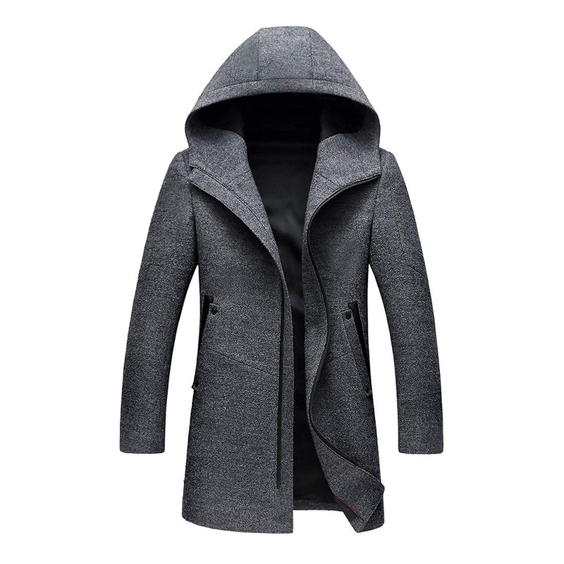 Men's Classic Single Breasted Wool Walker Coat Stylish Jacket - Aptro