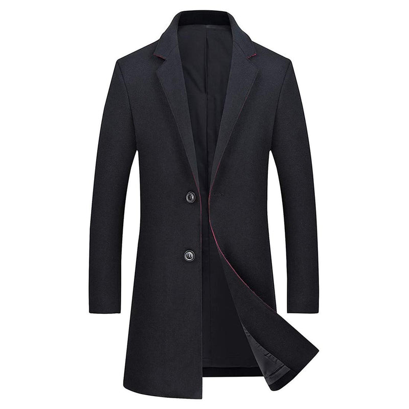 Men's Classic Single Breasted Wool Walker Coat Stylish Jacket - Aptro