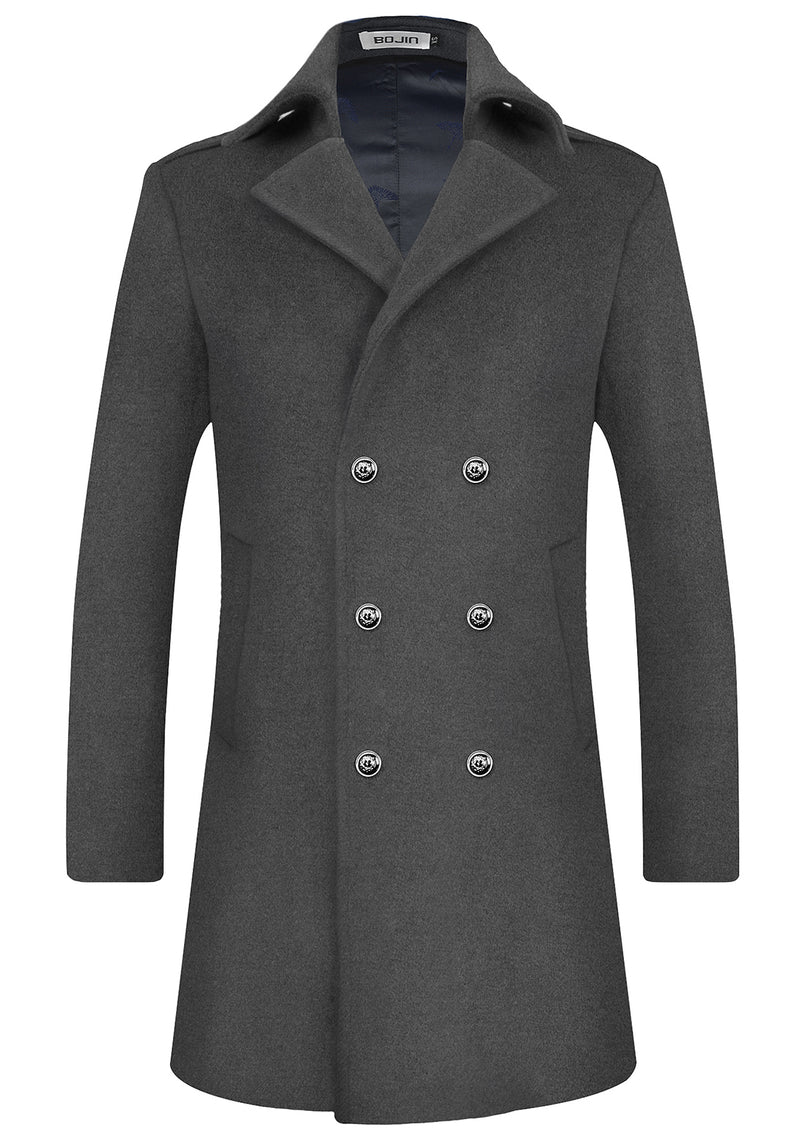 Men's Army Style Woolen Coat