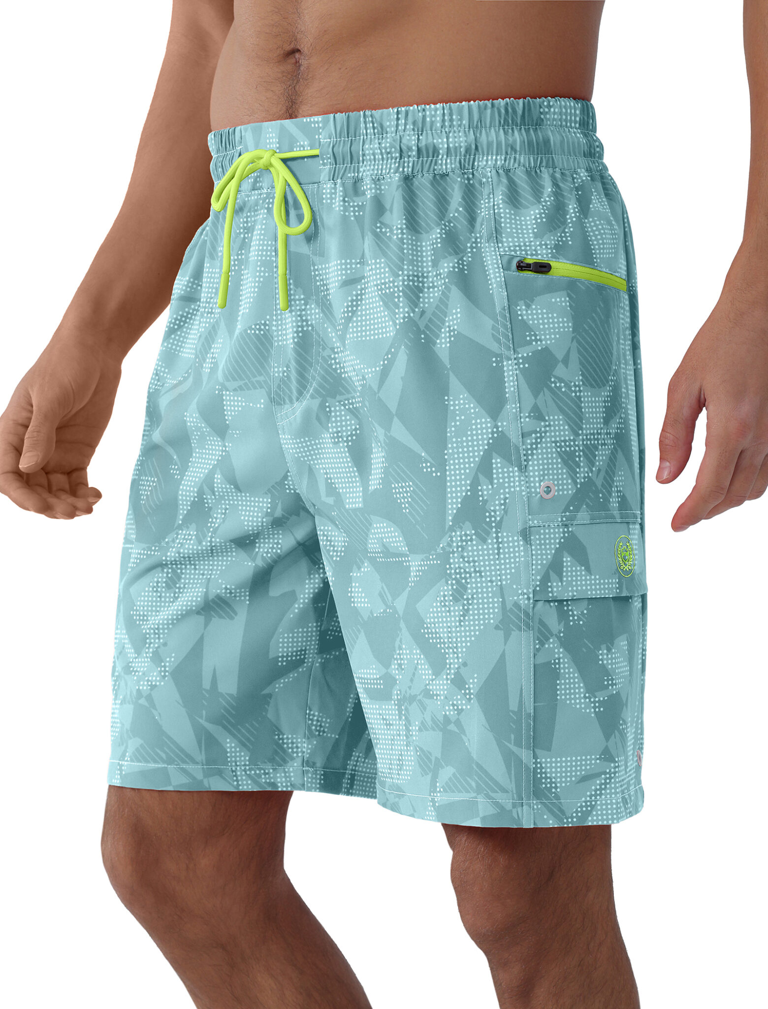 Mens Swim Trunks 9 Inch With 4 Pockets