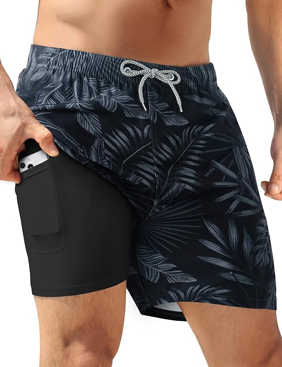 5" Quick Dry Swim Shorts with Liner & Zip Pockets