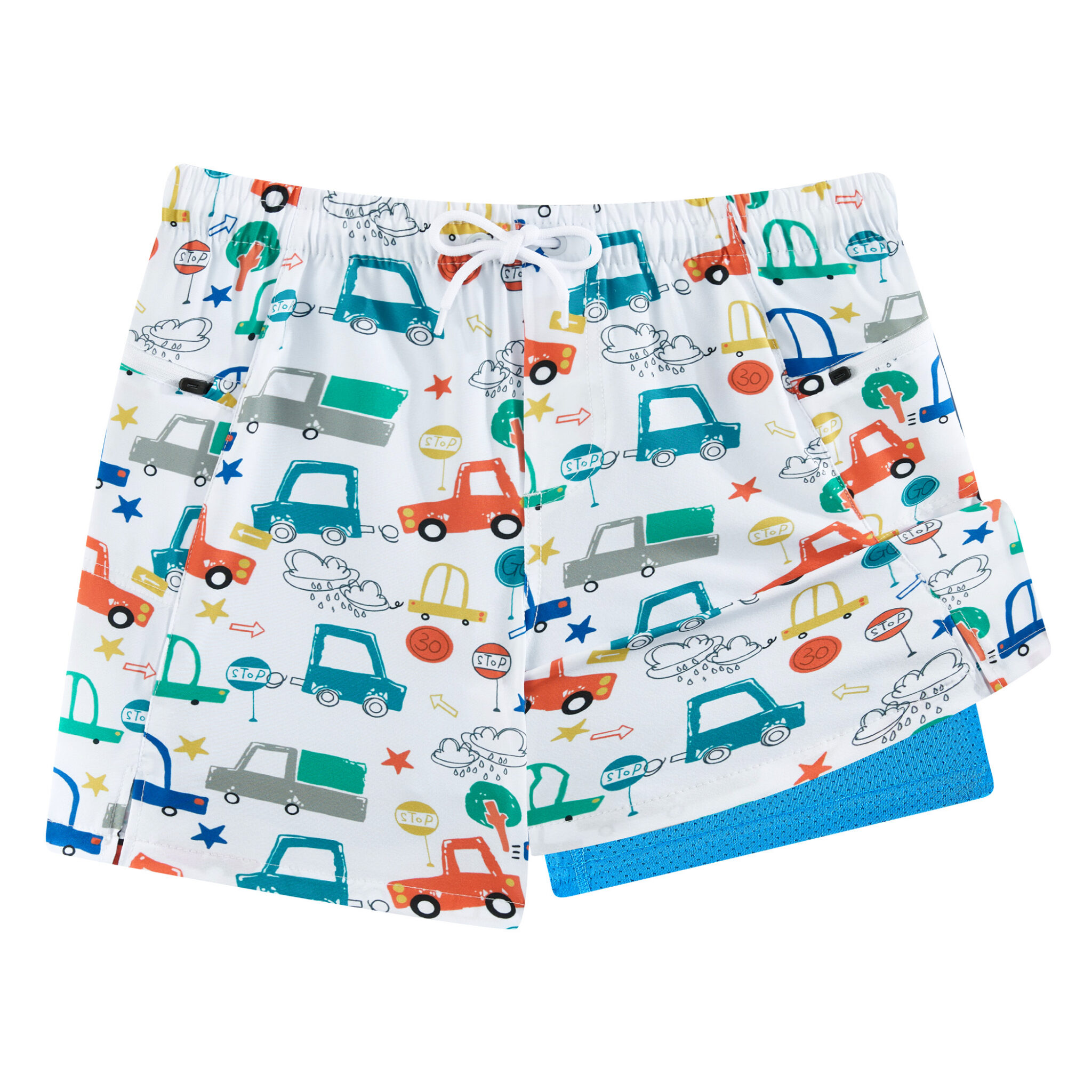 Boy's 2-in-1 Swim Trunks – Quick Dry & Stretch