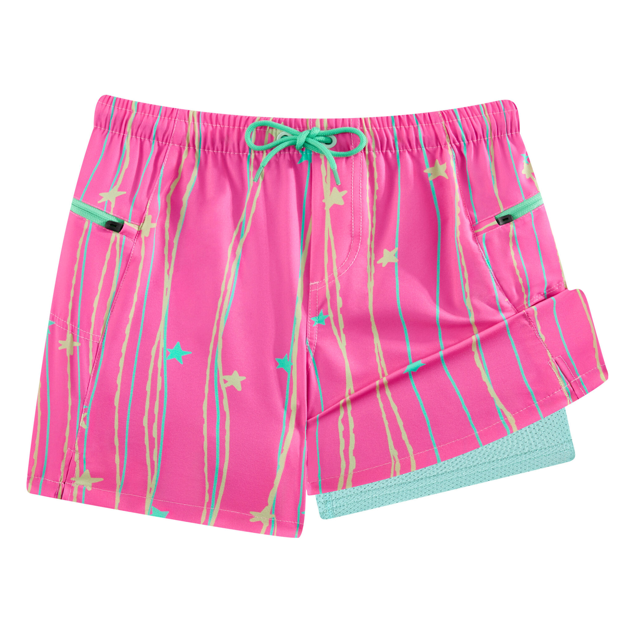 Boy's 2-in-1 Swim Trunks – Quick Dry & Stretch