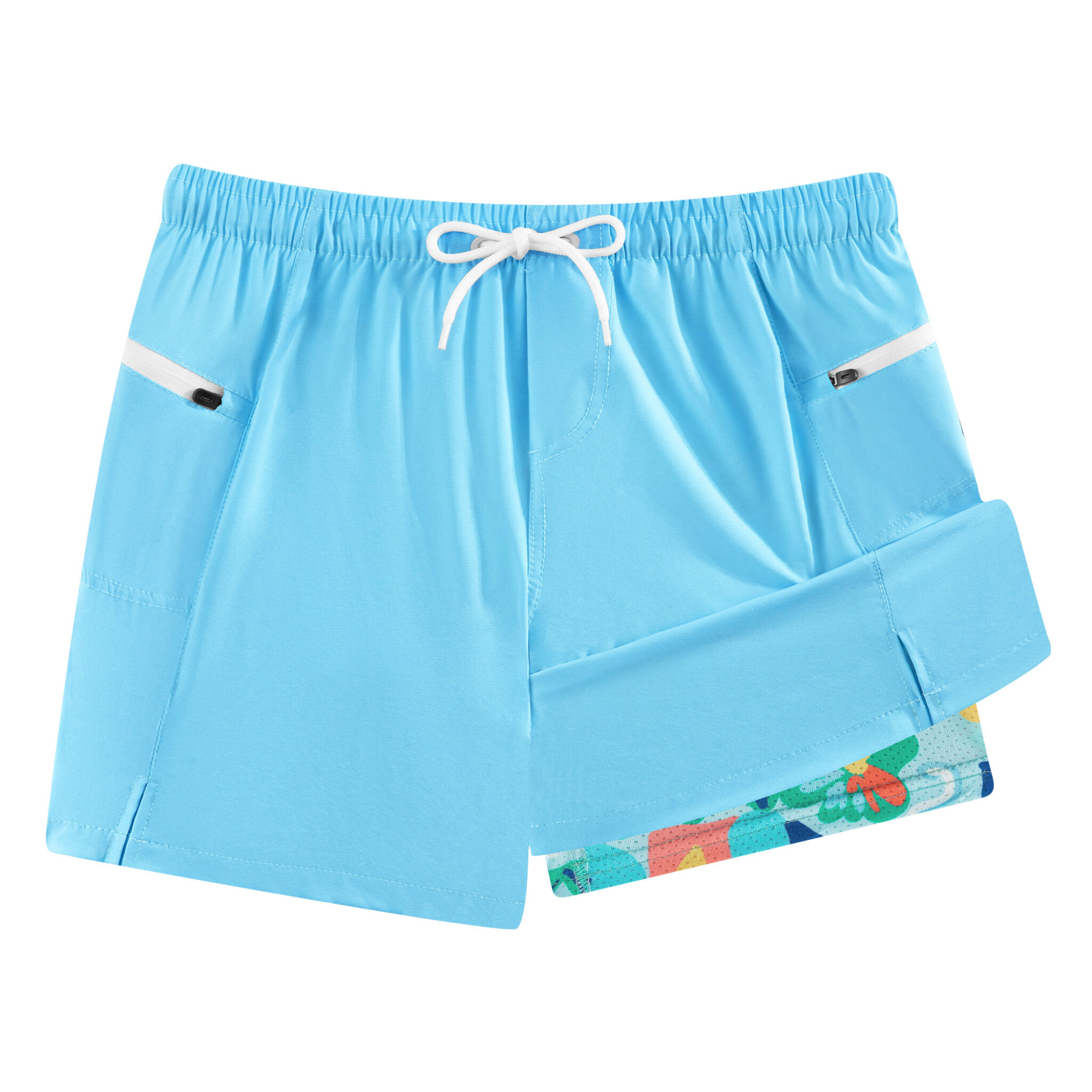 Boy's 2-in-1 Swim Trunks – Quick Dry & Stretch