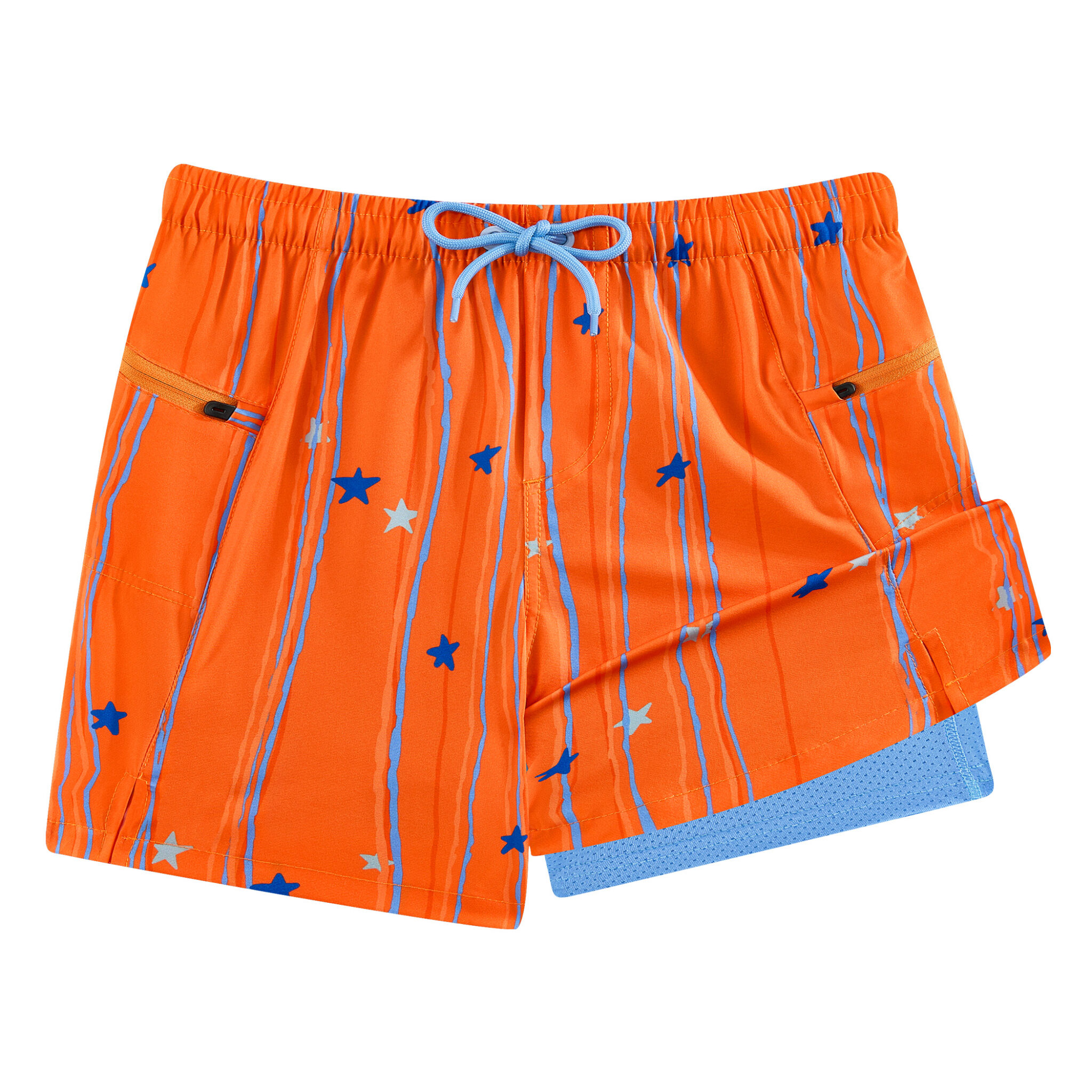 Boy's 2-in-1 Swim Trunks – Quick Dry & Stretch