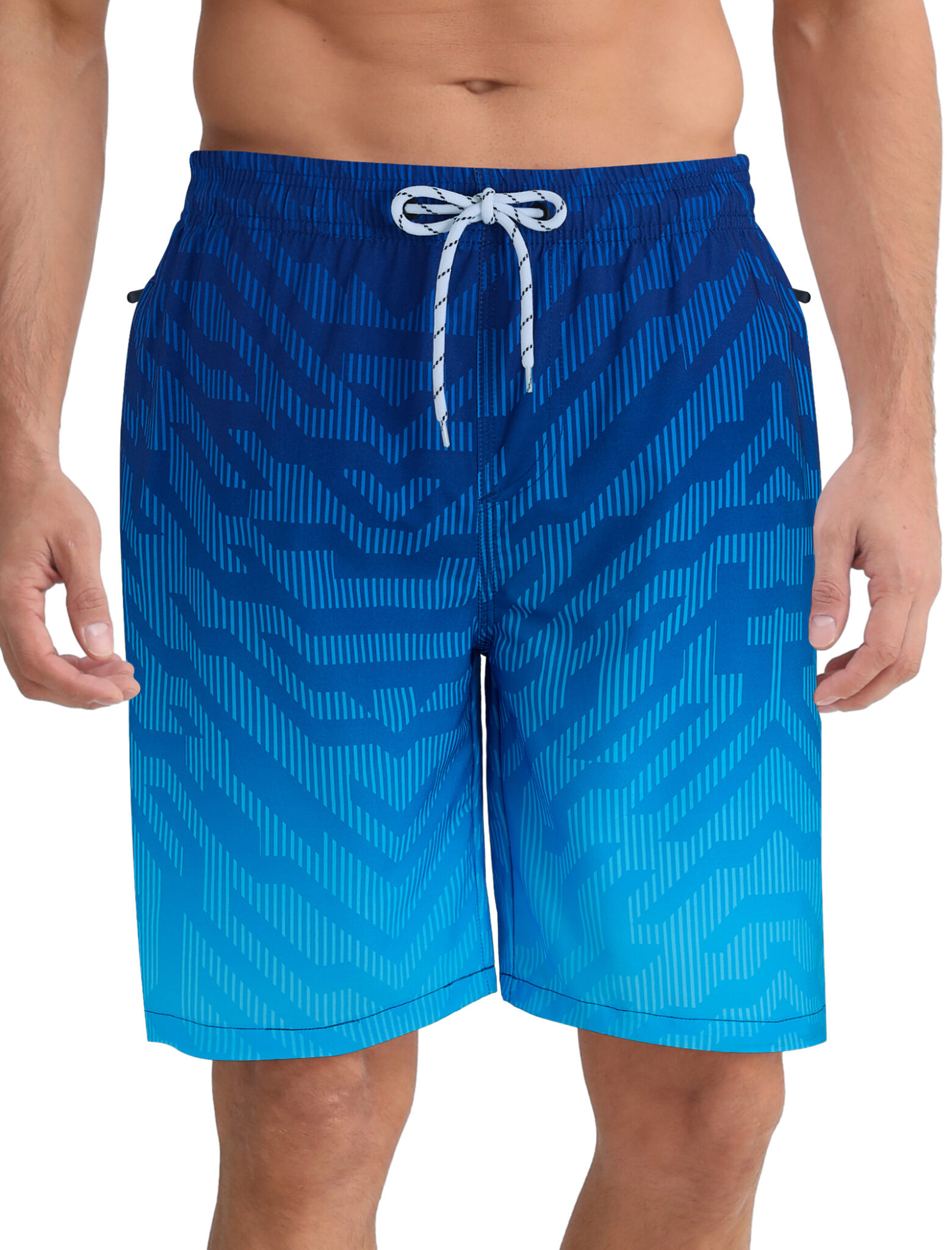 Men's Swim Shorts 9" Quick Dry Zipper Pockets