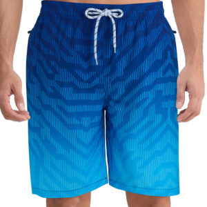 Men's Swim Shorts 9" Quick Dry Zipper Pockets