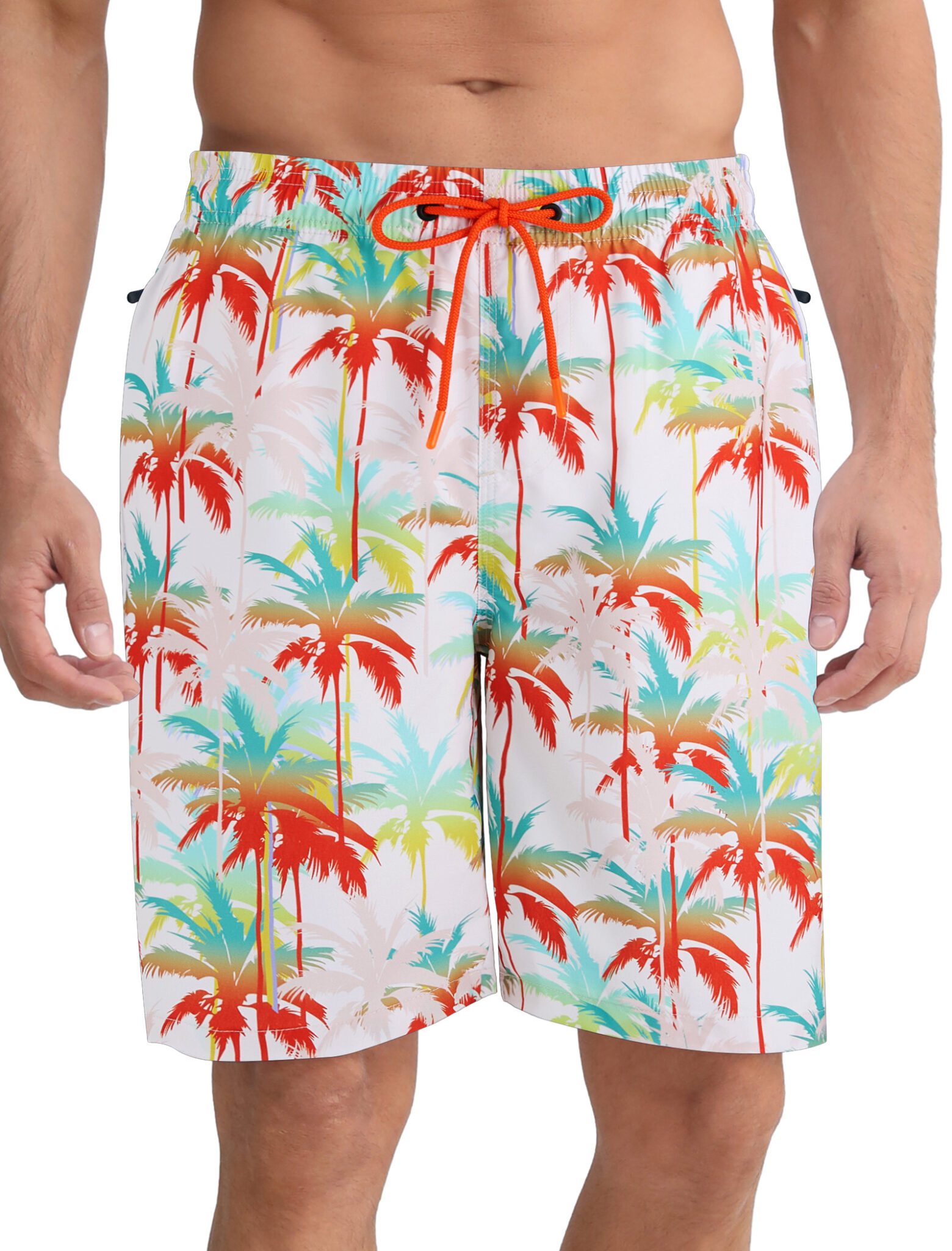 Men's Swim Shorts 9" Quick Dry Zipper Pockets