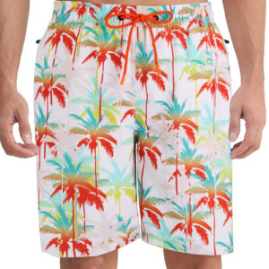 Men's Swim Shorts 9" Quick Dry Zipper Pockets