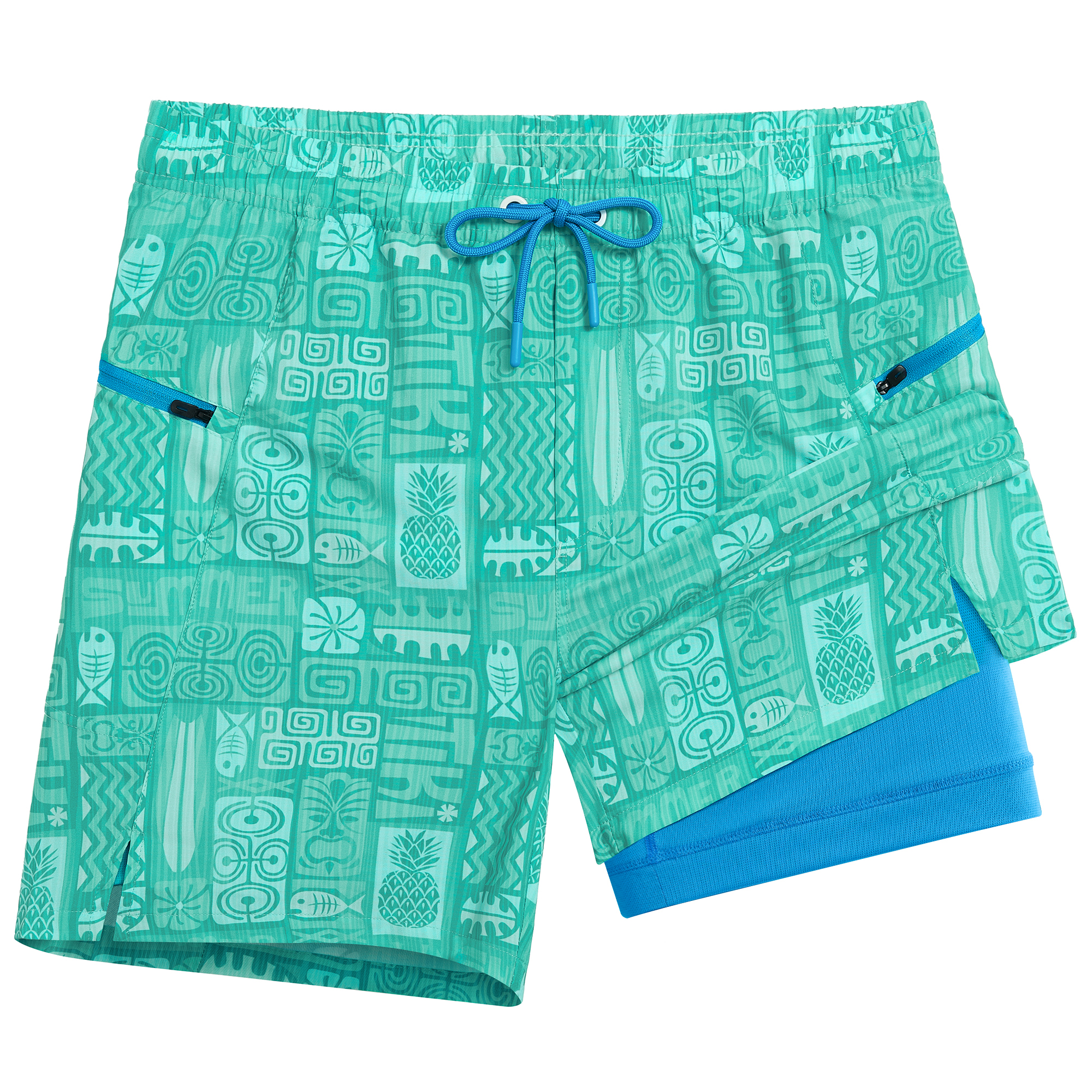 Men's 7" Swim Trunks with Zipper Pockets