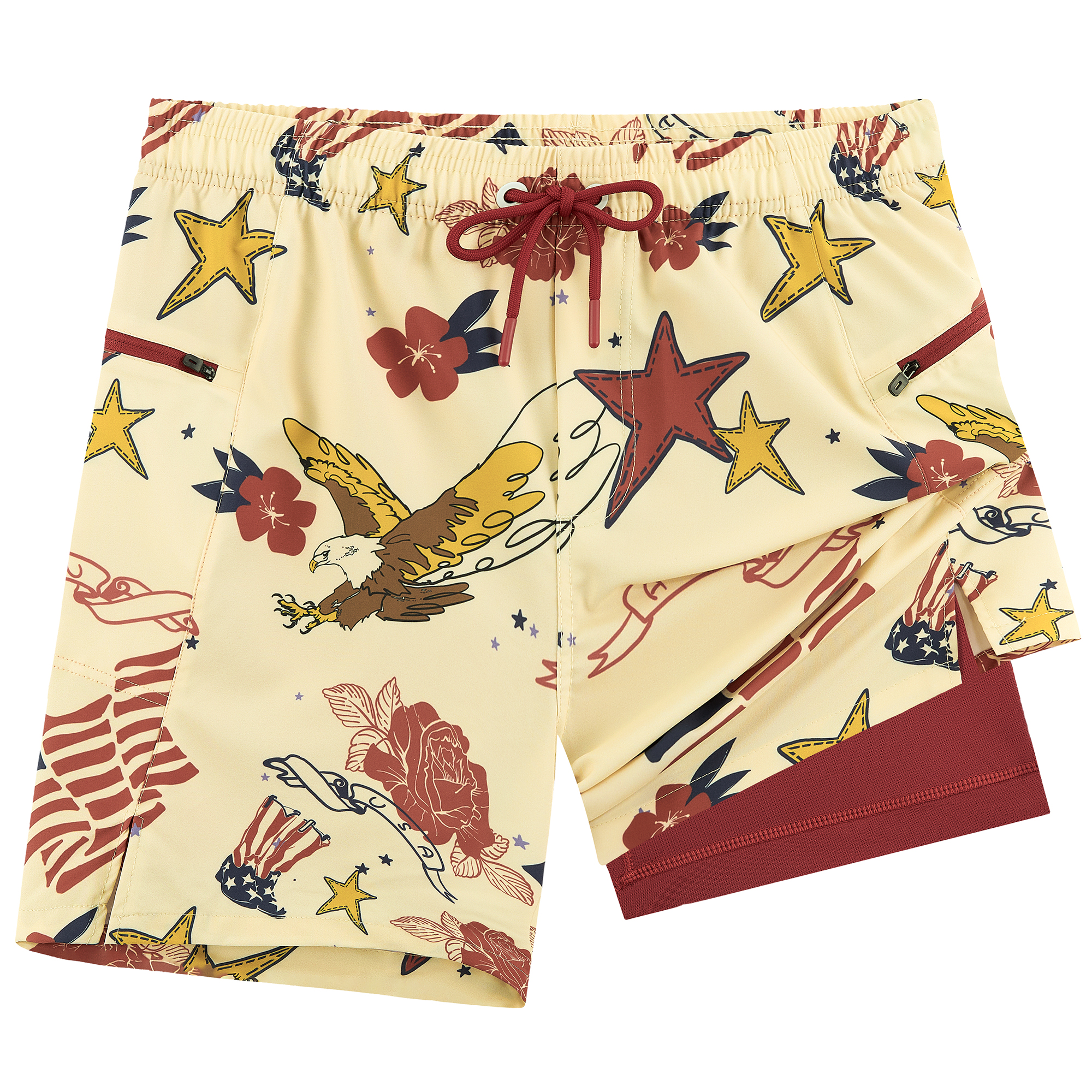 Men's 7" Swim Trunks with Zipper Pockets