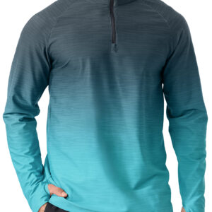 Men's Quarter Zip Pullover Athletic Shirt Long Sleeve